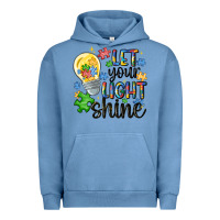 Pigment Pebble Blue let your light shine Urban Hoodie - MaliasSmallBusiness