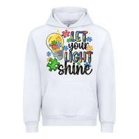 White let your light shine Urban Hoodie - MaliasSmallBusiness