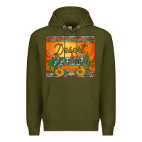 Army Green western desert darlin sunset serape leopard sunflowers mousepad Premium Hoodie - BarkalooDesign