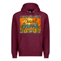 Burgundy western desert darlin sunset serape leopard sunflowers mousepad Premium Hoodie - BarkalooDesign