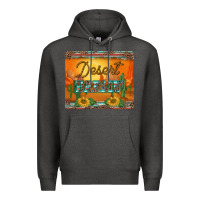 Charcoal Heather western desert darlin sunset serape leopard sunflowers mousepad Premium Hoodie - BarkalooDesign