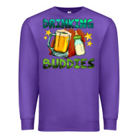 Purple drinking buddies with baby bottle and beer Premium Sweatshirt - HRA Design Shop