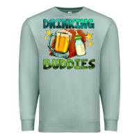 Seafoam drinking buddies with baby bottle and beer Premium Sweatshirt - HRA Design Shop