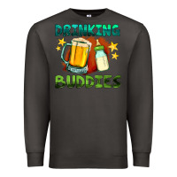 Smoke drinking buddies with baby bottle and beer Premium Sweatshirt - HRA Design Shop