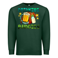 Sports Green drinking buddies with baby bottle and beer Premium Sweatshirt - HRA Design Shop