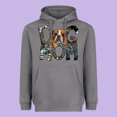 Dog Mom Heavyweight Hoodie Designed By Sublimationcraftshop