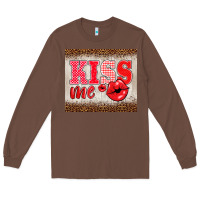 Chestnut valentine's day kiss me Long Sleeve Tee - BarkalooDesign