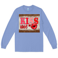 Colony Blue valentine's day kiss me Long Sleeve Tee - BarkalooDesign