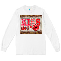 White valentine's day kiss me Long Sleeve Tee - BarkalooDesign