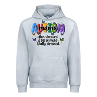 Heather Grey autism mama Urban Hoodie - MaliasSmallBusiness