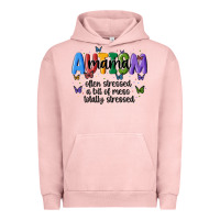 Pigment Salmon autism mama Urban Hoodie - MaliasSmallBusiness