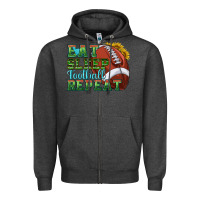 Charcoal Heather eat sleep football repeat Zipper Hoodie - texasbilliewilder