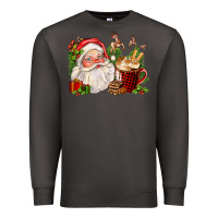Smoke santa and hot cocoa cup Premium Sweatshirt - FaDigitalArtStudio