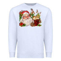 White santa and hot cocoa cup Premium Sweatshirt - FaDigitalArtStudio