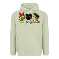 Matcha peace love juneteenth 1865 Heavyweight Hoodie - HRA Design Shop