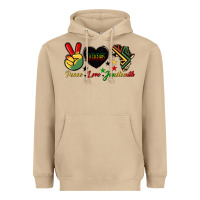 Mushroom peace love juneteenth 1865 Heavyweight Hoodie - HRA Design Shop