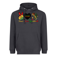 Smoke peace love juneteenth 1865 Heavyweight Hoodie - HRA Design Shop