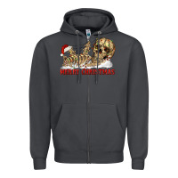 Smoke Merry christmas skeleton Zipper Hoodie - RanaPortraitStore