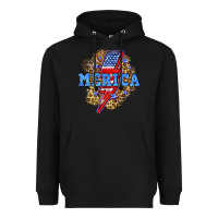 Black Merica lightning bolt Heavyweight Hoodie - Neo Western