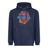 Navy Merica lightning bolt Heavyweight Hoodie - Neo Western