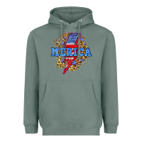 Sage Merica lightning bolt Heavyweight Hoodie - Neo Western