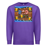 Purple dad life with beers Premium Sweatshirt - HRA Design Shop