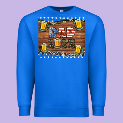 Dad Life With Beers Premium Sweatshirt Designed By Hra Design Shop