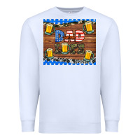 White dad life with beers Premium Sweatshirt - HRA Design Shop
