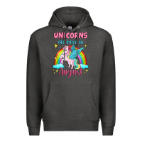 Charcoal Heather unicorns are born in august Premium Hoodie - Jasminsmagicworld