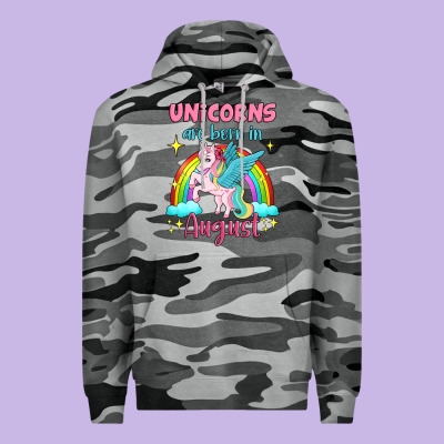 Unicorns Are Born In August Premium Hoodie Designed By Jasminsmagicworld