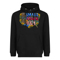 Black Small town usa 4th of july Heavyweight Hoodie - CowGirlArtShop