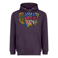Plum Small town usa 4th of july Heavyweight Hoodie - CowGirlArtShop