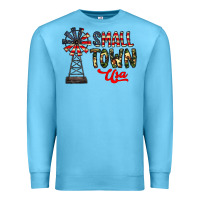 Ocean Blue small town usa Premium Sweatshirt - CowhideDigitalArt