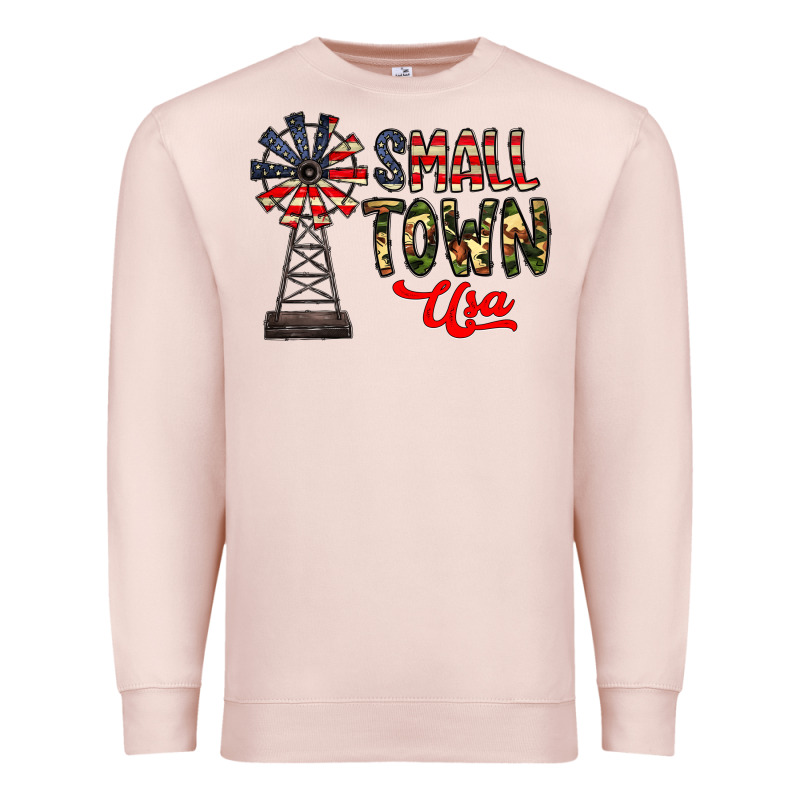 Small Town Usa Premium Sweatshirt by CowhideDigitalArt | Teevron