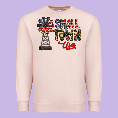 Small Town Usa Premium Sweatshirt Designed By Cowhidedigitalart
