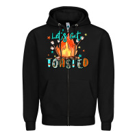 Black let's get toasted Zipper Hoodie - Zillion Design Studio