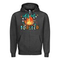 Charcoal Heather let's get toasted Zipper Hoodie - Zillion Design Studio