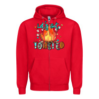 Red let's get toasted Zipper Hoodie - Zillion Design Studio