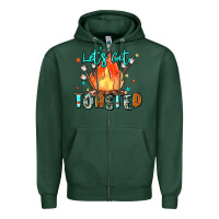 Sports Green let's get toasted Zipper Hoodie - Zillion Design Studio
