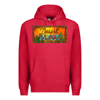 Cardinal western desert darlin sunset cactus leopard serape   license plate tem Premium Hoodie - BarkalooDesign
