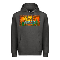 Charcoal Heather western desert darlin sunset cactus leopard serape   license plate tem Premium Hoodie - BarkalooDesign