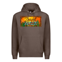 Coffee western desert darlin sunset cactus leopard serape   license plate tem Premium Hoodie - BarkalooDesign