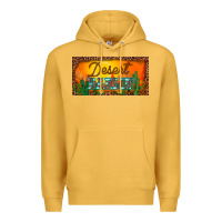 Mustard western desert darlin sunset cactus leopard serape   license plate tem Premium Hoodie - BarkalooDesign