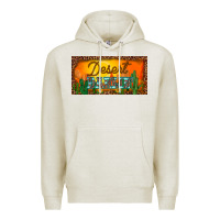 Oatmeal Heather western desert darlin sunset cactus leopard serape   license plate tem Premium Hoodie - BarkalooDesign