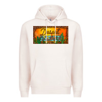 Pale Pink western desert darlin sunset cactus leopard serape   license plate tem Premium Hoodie - BarkalooDesign