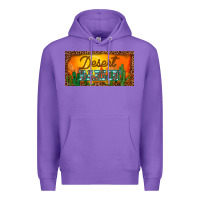 Purple western desert darlin sunset cactus leopard serape   license plate tem Premium Hoodie - BarkalooDesign