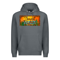 Rock western desert darlin sunset cactus leopard serape   license plate tem Premium Hoodie - BarkalooDesign