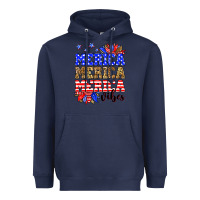 Navy Merica merica merica vibes Heavyweight Hoodie - Neo Western