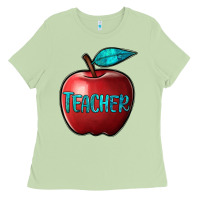 Matcha apple teacher Ladies Tee - BarkalooDesign