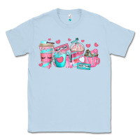 Dusty Blue lash hustler coffee cups Classic Tee - texasbilliewilder